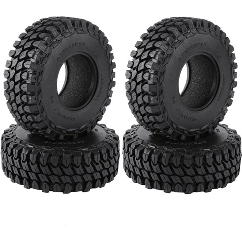 4 Pièces 110mm 1.9 Pneus De Roue En Caoutchouc Pour Voiture Sur 1/10 Rc Trx4 D90 Axial Scx10 Ii Iii Redcat