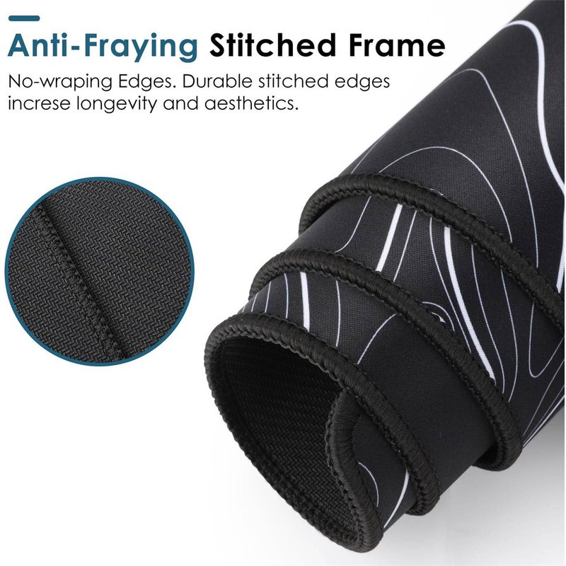 Tapis de Souris Long et éTendu, Grand pour Clavier D'Ordinateur Portable avec Base en Caoutchouc AntidéRapant le Bureau