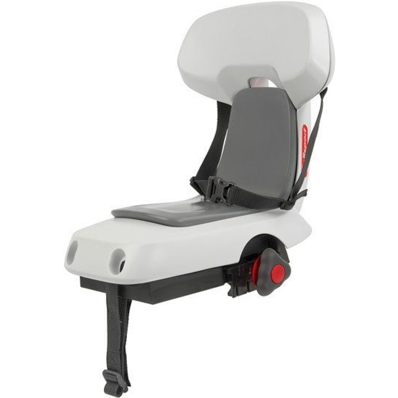 Siège enfant arrière Polisport Gupy Junior sur porte bagage blanc