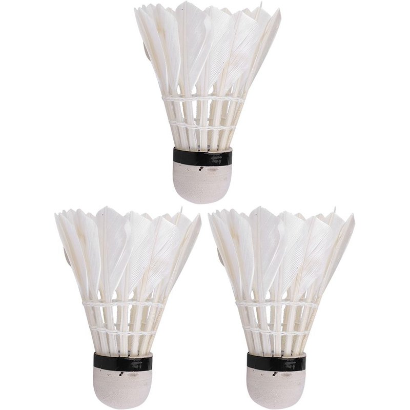 3pcs Volants De Badminton Volants De Badminton En Plumes D'oie Balles De Badminton