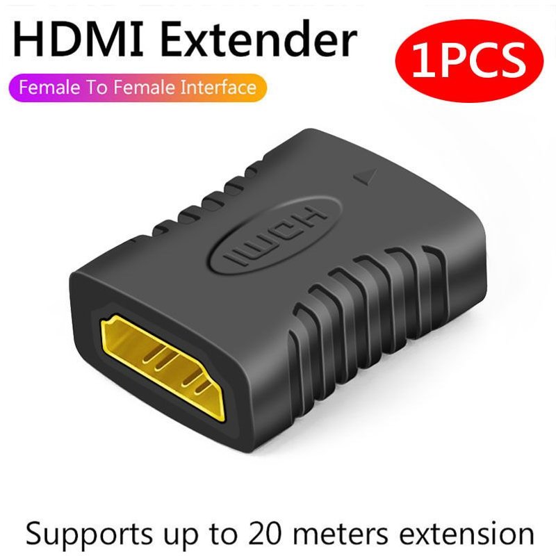 1pcs =0.5m Prolongateur HDMI femelle vers femelle 4K, adaptateur d'extension de convertisseur, écran de moniteur, ordinateur portable, PS4, PC, TV, câble d'extension HDMI, 1-2 pièces ""Nipseyteko