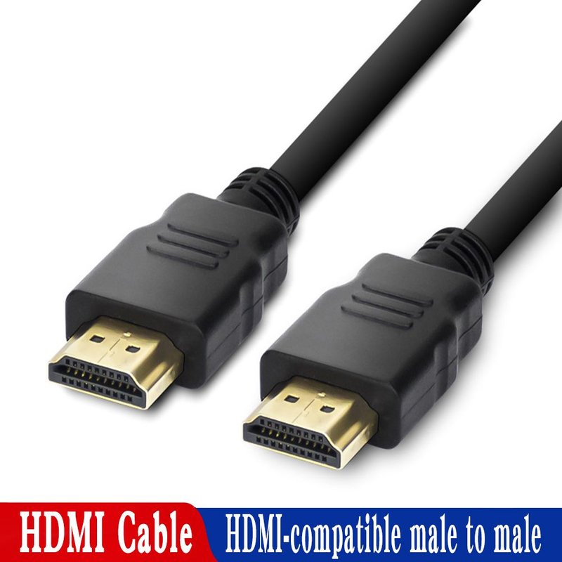 Black 1,5m Câble HDMI Plaqué Or pour Directions Vidéo, 1.4, 4K, 1080P, 3D, pour Répartiteur HDTV, 0.3m, 1m, 1.5m ""Nipseyteko