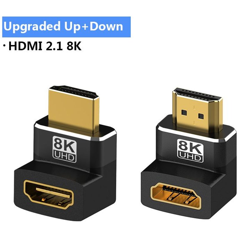 ZJ270 and ZJ90 Connecteur d'extension de câble HDMI pour TV et ordinateur portable, convertisseur mâle à femelle à angle droit résistant, adaptateur HDMI 2.1, 90, 270, 8K, 60Hz ""Nipseyteko