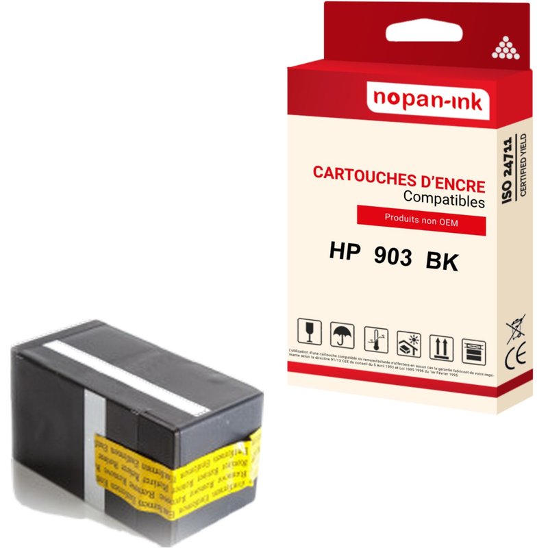 NOPAN-INK - x1 Cartouche compatible pour HP 903 XL 903XL Noir pour HP OfficeJet 6900 Series 6950 OfficeJet Pro 6860 Series 6868 6950 6960 6968 6970 6