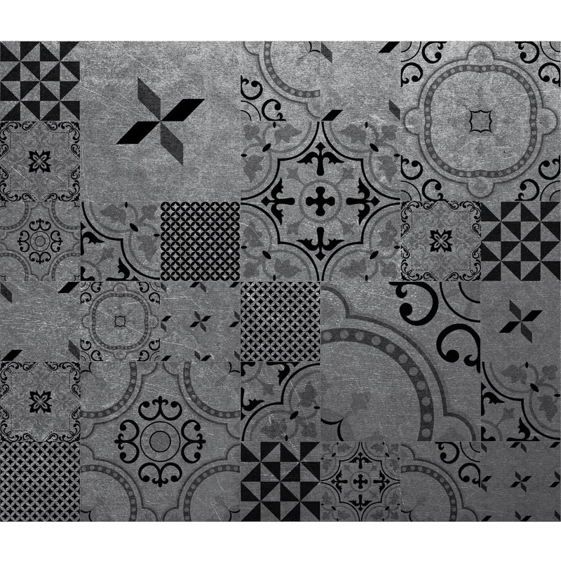 Crédence Adhésive En Alu Imitation Métal - L. 70 X L. 60 Cm - Noir