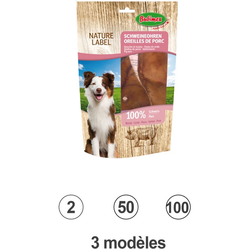 Oreilles De Porc Bubimex, Friandises Naturelles Pour Chien