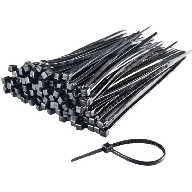 Colliers rapides en nylon noir x100 100 x 2,5 mm