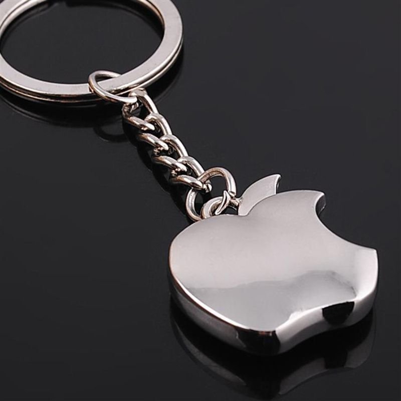 Porte Clé En Métal Logo Apple Chromé Neuf, Iphone Ipad Ipod Mac
