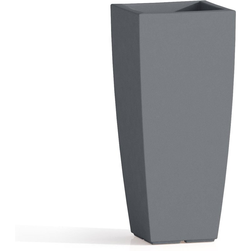Pot de Fleurs Agave en Résine Carré 40x40 CM H90 Gris