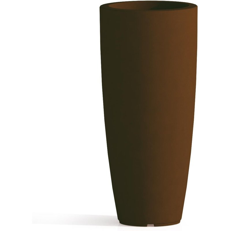 Pot de Fleurs Agave en Résine Rond Marron H70 Ø 33Cm