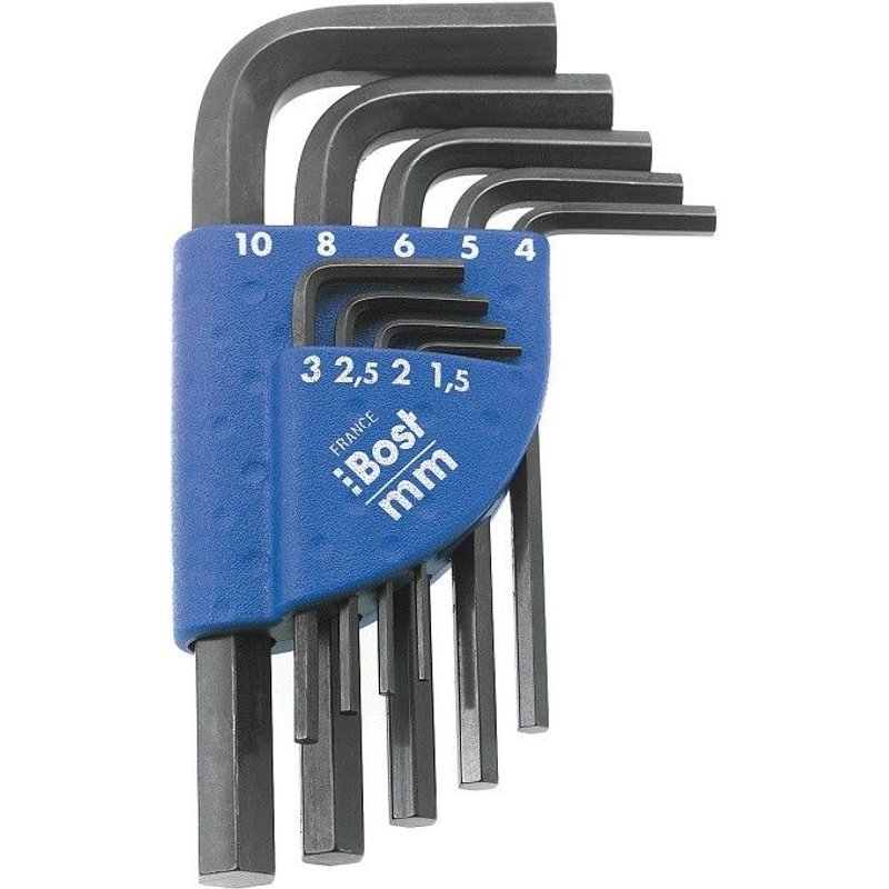 Jeu de clés mâles hexagonales - 9 pièces