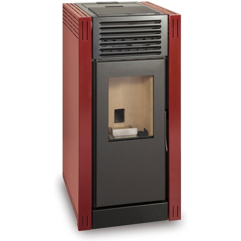 Escalor Poêle À Granulés Narel 7kw Rouge