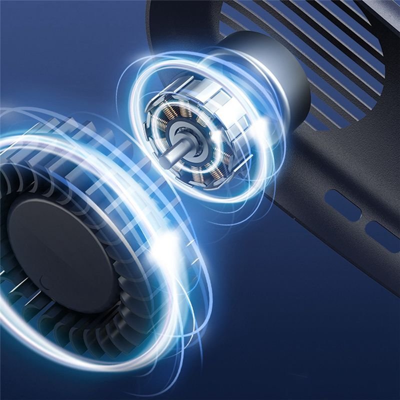 Ventilateur de cou portable Ventilateur sans lame rechargeable USB 4000MAh Ventilateur de semi-conducteur de réfrigération portable pour le sport-Blanc