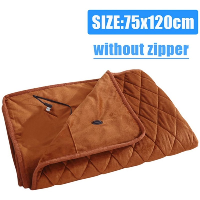 Couverture AlimentéE par Power Bank Chauffe-Lit D'Hiver Couvertures Chauffantes USB Corps plus éPais Chauffage Chauffe-Lit Machine Gris Clair-B