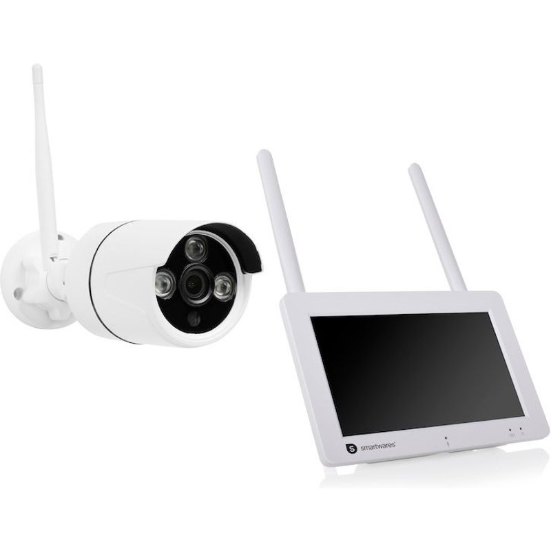 Kit de caméra de vidéosurveillance sans fil Résolution vidéo 2K - Écran tactile 7