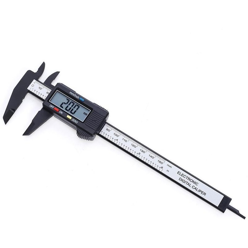 6 Pouces Lcd Numérique Vernier Pied À Coulisse Règle Électronique En Fiber De Carbone Vernier Étriers Jauge Micromètre Outil De Mesure Instrument