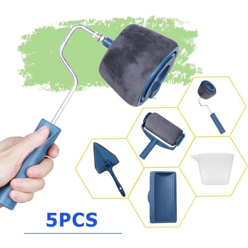 5 Pièces Multifonctionnel Peinture Runner Pro Rouleau Brosse Outils Ensemble Peinture Rouleau Ensemble Chambre Mur Peinture Pinceaux Ensemble Maison Repack Outil
