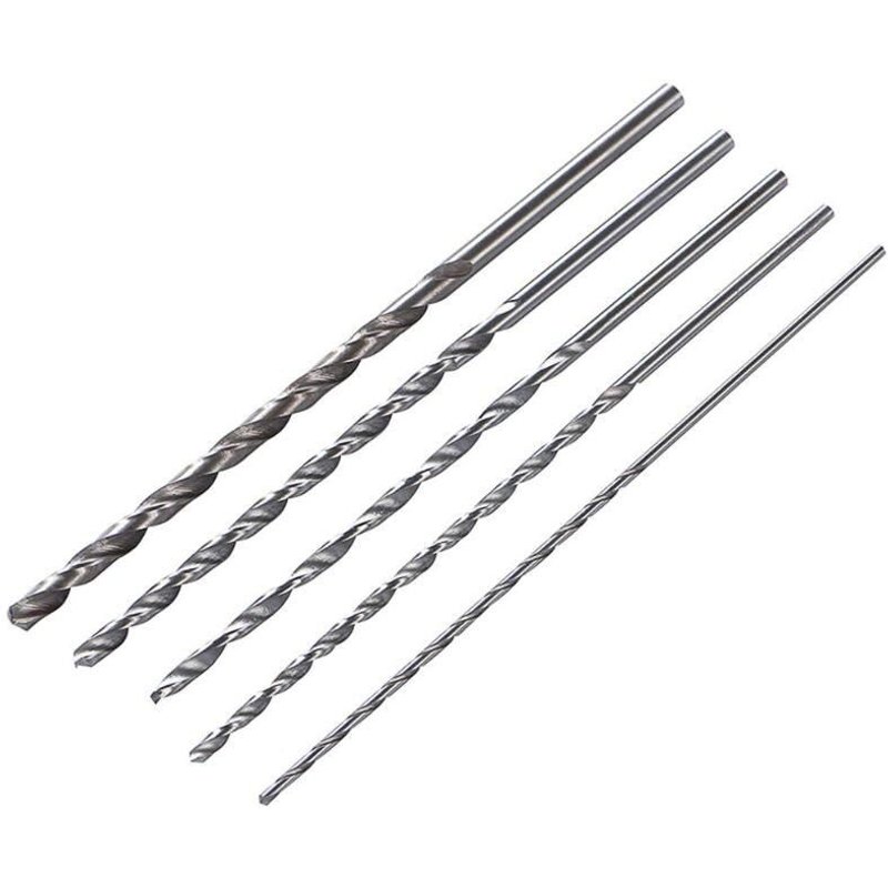 5 Pièces À Pointe De Diamant Foret Hélicoïdal De Mèches Hss En Métal En Plastique En Bois Outils De Forage Pour Percer Des Trous Dans Le Fer D'Angle, Alliage D'Aluminium