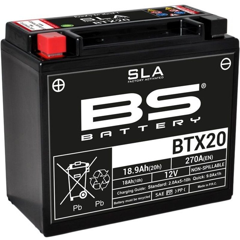 Batterie BS Battery BTX20 12V 18Ah SLA activée usine
