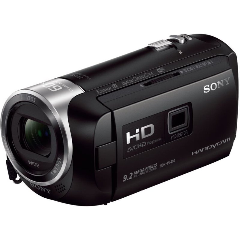 Sony Handycam HDR-PJ410 - Caméscope avec projecteur - 1080p / 50 pi/s - 2.51 MP - 30x zoom optique - Carl Zeiss - carte Flash - Wireless LAN, NFC - noir