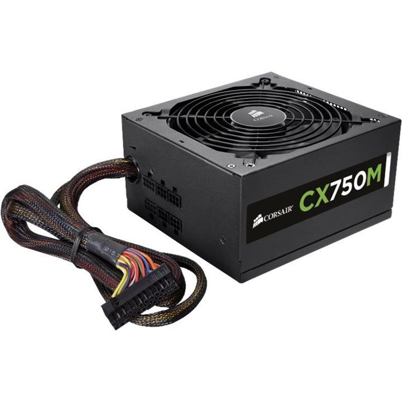 CORSAIR CX-M Series CX750M - 2015 Edition - alimentation électrique (interne) - ATX12V 2.3/ EPS12V 2.91 - 80 PLUS Bronze - CA 100-240 V - 750 Watt - PFC active - Europe - noir mat