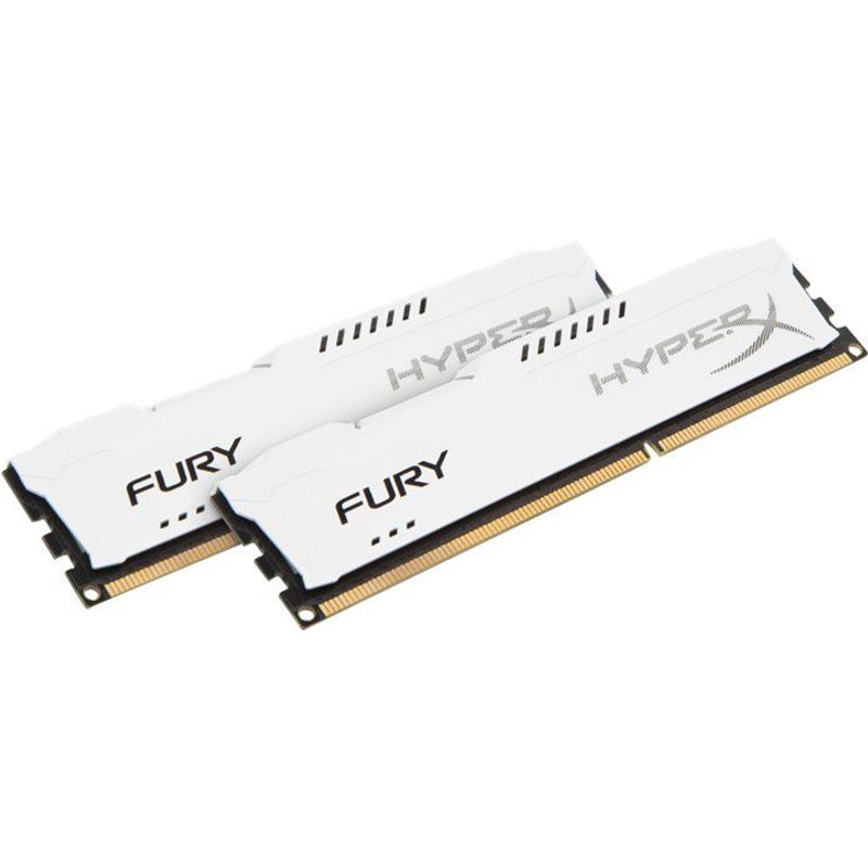 HyperX FURY - DDR3 - kit - 8 Go: 2 x 4 Go - DIMM 240 broches - 1600 MHz / PC3-12800 - CL10 - 1.5 V - mémoire sans tampon - non ECC - blanc