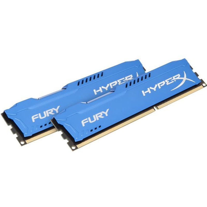 HyperX FURY - DDR3 - kit - 8 Go: 2 x 4 Go - DIMM 240 broches - 1866 MHz / PC3-14900 - CL10 - 1.5 V - mémoire sans tampon - non ECC - bleu