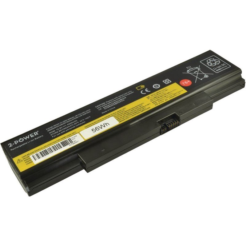 2-Power Main Battery Pack - Batterie de portable (standard) - Lithium Ion - 5200 mAh - pour Lenovo ThinkPad Edge E550; E555