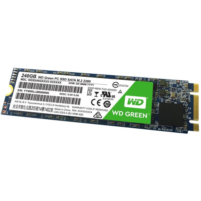 WD Green PC SSD WDS240G1G0B - SSD - 240 Go - interne - M.2 2280 - SATA 6Gb/s