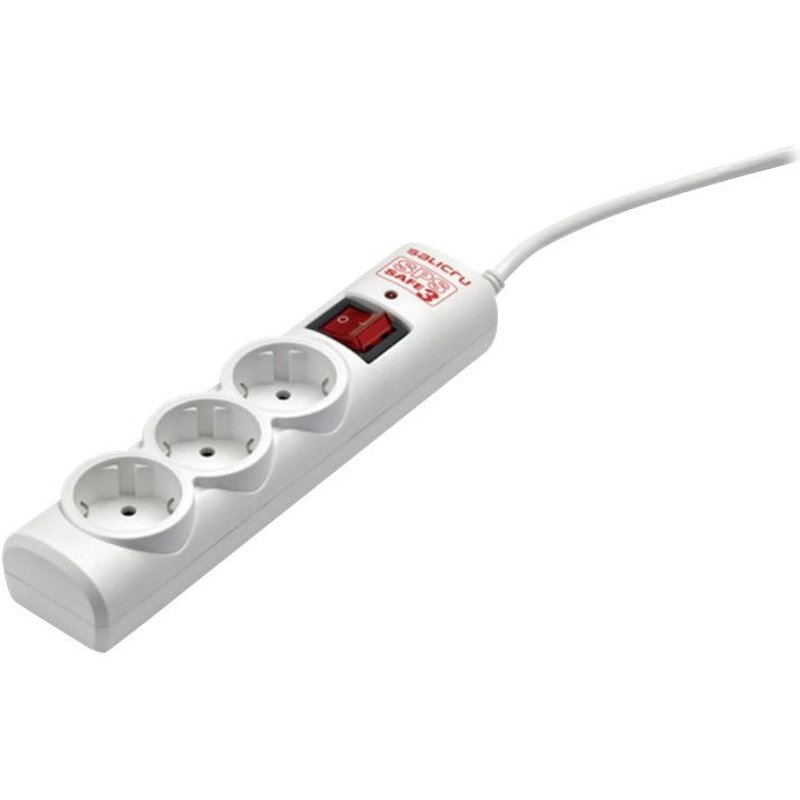SALICRU SPS SAFE 3 - Protection contre les surtensions - CA 250 V - connecteurs de sortie : 3 - 1.5 m cordon