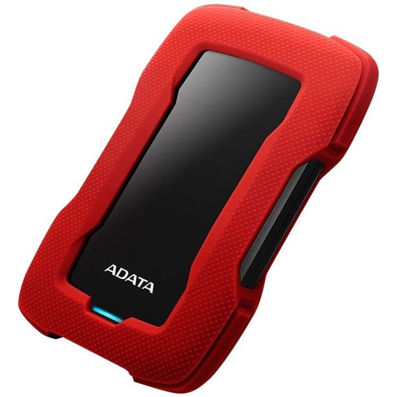 ADATA HD330 - Disque dur - 2 To - externe (portable) - USB 3.1 - AES 256 bits - rouge