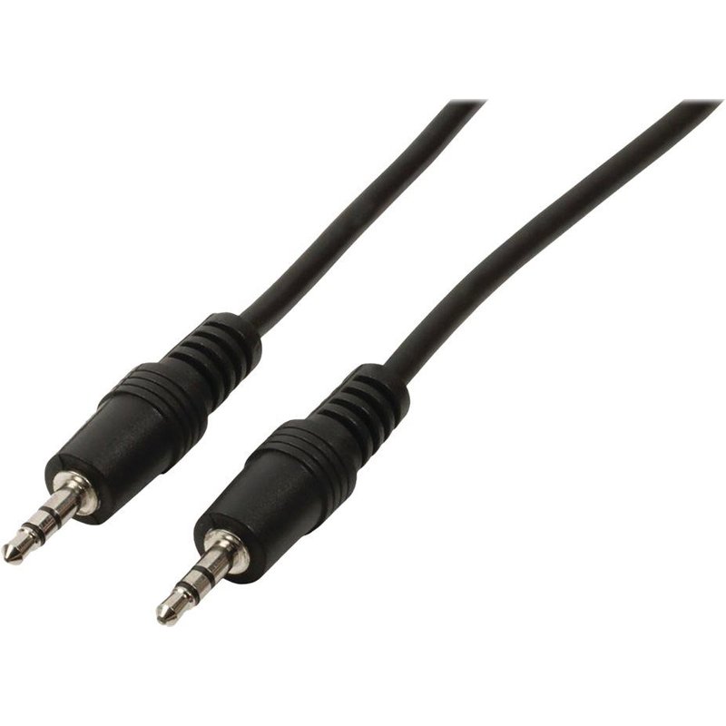 Nedis - Câble audio - mini-phone stereo 3.5 mm mâle pour mini-phone stereo 3.5 mm mâle - 1 m - noir - rond