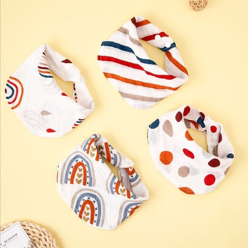 4 Pièces/Ensemble Bébé Écharpe Bavoir Nourrissons Enfant En Bas Âge Bandana Alimentation Salive Serviette P31b