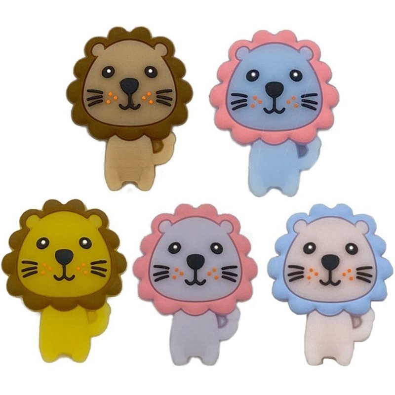 Lion Silicone Perles Collier De Dentition Soins Infirmiers Jouet Accessoires Silicone Dents P31b