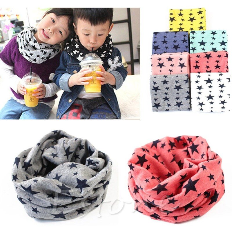 Écharpe De Collier D'étoiles 1 Pièce Écharpe D'hiver Chaude Pour Bébé Garçons Et Filles, Écharpe De Cou Pour Enfants, Collier Torique #330, Offre Spéciale