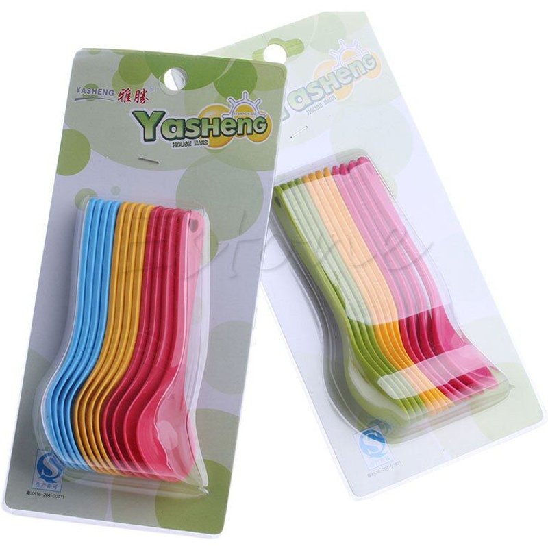 Cuillère D'alimentation Pour Bébé En Plastique 12 Pièces, Cuillère À Manger En Plastique Sûr Pour Tout-Petits, Ensemble De Nourriture
