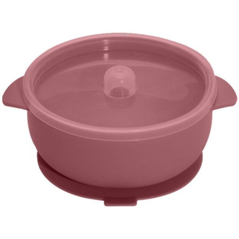 Portable Couleur Unie Bébé Silicone Plaque Bol Enfant En Bas Âge Alimentation Double Poignée P31b