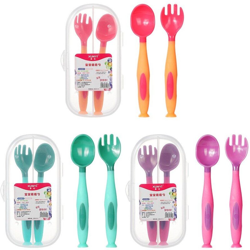 Vaisselle Pour Enfants Bébé Apprentissage Plat L Ensemble Comprenant Cuillère Fourchette Pp Température Détection Bébé Alimentation Cuillère