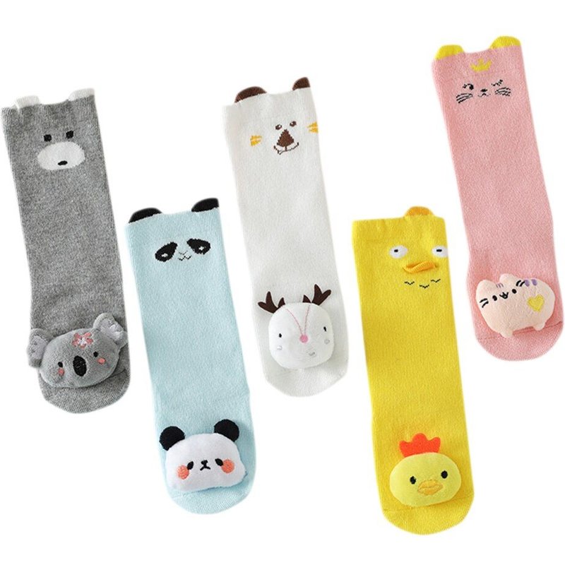 Printemps Automne Unisexe Bébé Garçon Chaussettes Longues Mode Dessin Animé Chat/Lapin/Renard Écureuil Enfants Chaussette Genou Haute Coton Enfants Fille Chaussettes