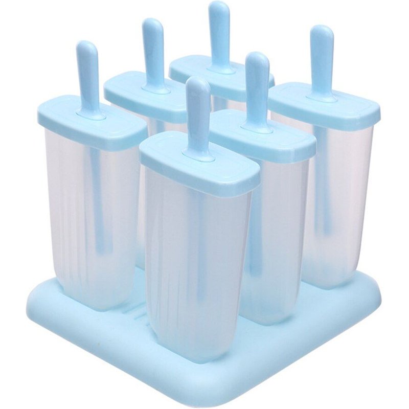 6 Pièces/Ensemble Bricolage Popsicle Moules Fabricants De Crème Glacée Outils De Cuisine Réutilisables Congelés Pop Moules Respectueux De L'environnement Stocké Jus Purées Yaourt