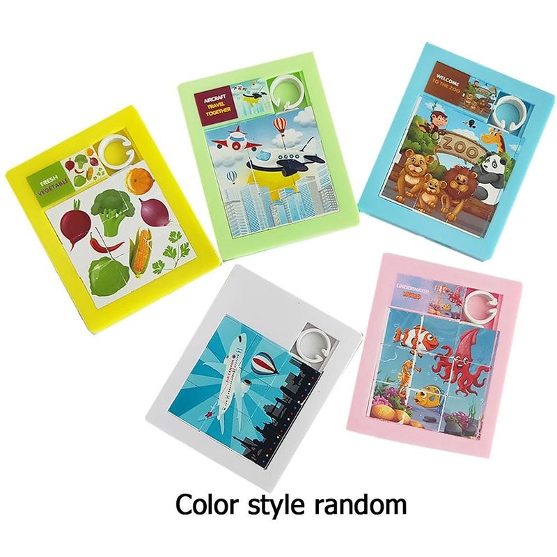 Dessin Animé Bricolage 9 Grille Plat Puzzle Mobile Puzzle Enfants Jouets Éducatifs Jeu De Formation Cérébrale Aléatoire Puzzle Intelligent Pour Les Enfants Cadeaux