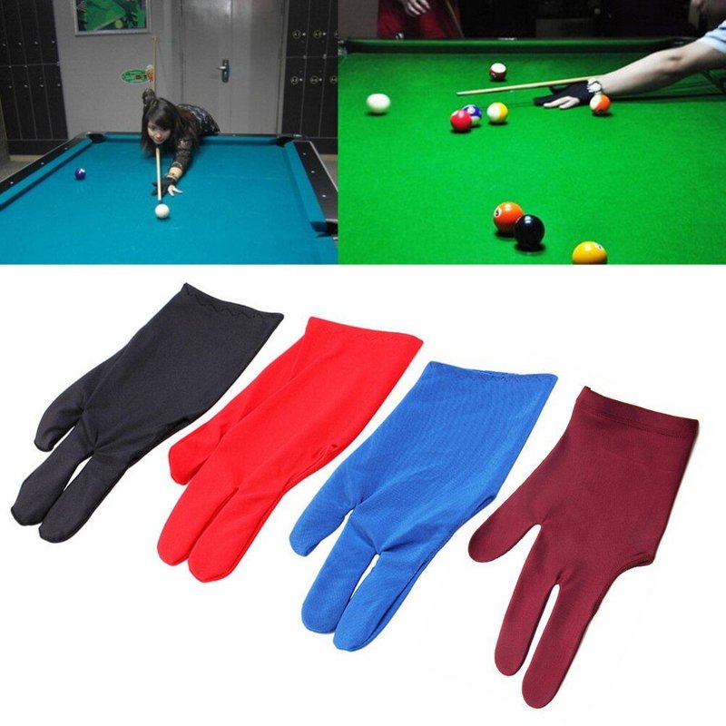 1pc Billards Gant Spandex Billard Queue De Billard Gant Piscine Main Gauche Ouvert Trois Doigts Accessoire Fitness Accessoires