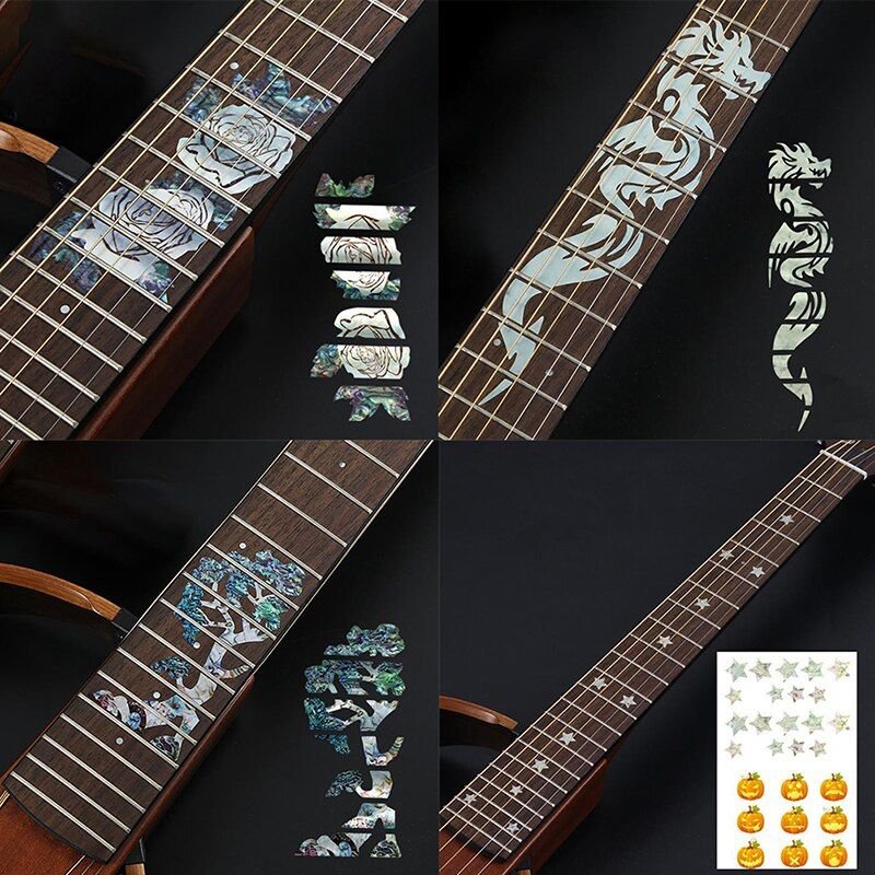 1pc Guitare Touche Fretboard Autocollants Pont Coupe Poignée Bande Autocollant Professionnel Mini Doigt Skateboard Accessoires