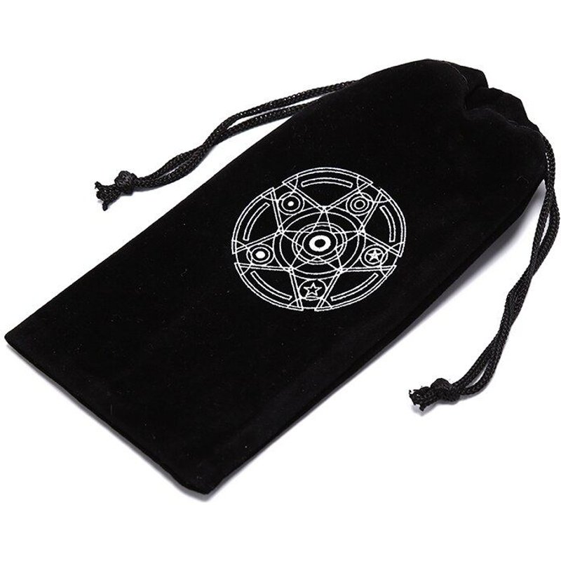 1 Pièces Tarot Carte Sac De Rangement Mini Comprimés Paquet Poches Cartes Sacs À Cordon Six Awn Star Velours