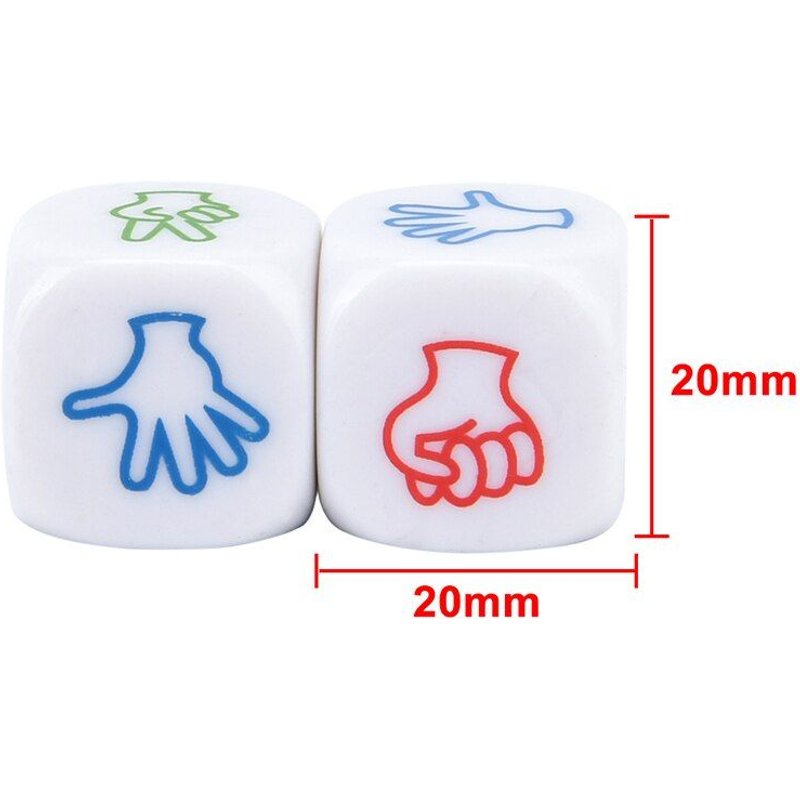 Drôle 2 Pièces Doigt Jeu De Devinettes Dés Rock Papier Ciseaux Jeu Jouets Ciseaux Pierre Boson Famille Partie Jeux De Société