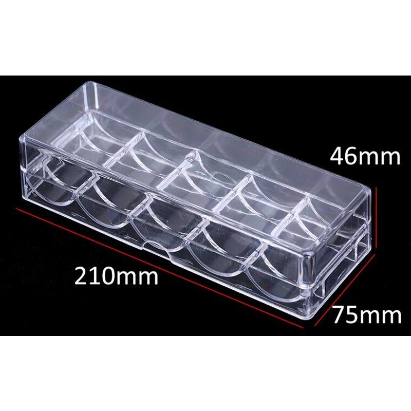 1x Poker Acrylique Puces Fines Plateau Puces Étui Avec Couvertures Jetons De Poker Boîte Transparente Casino Jeu Jetons De Poker Ensemble Boîte