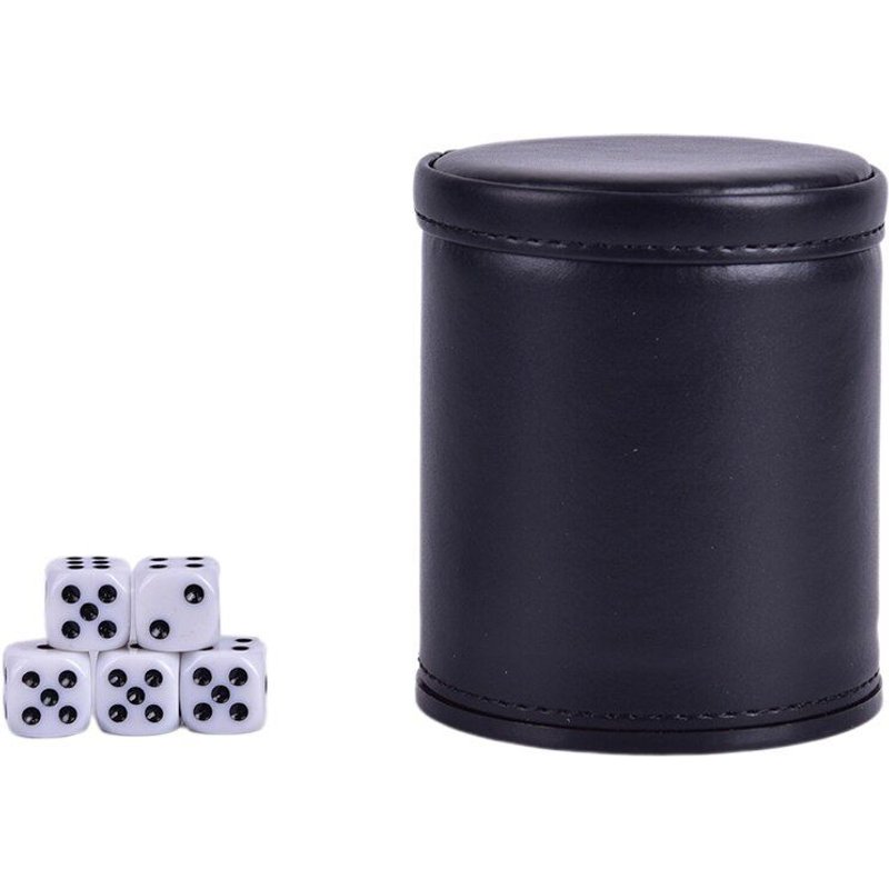 1pc Commerce Extérieur Pu Cuir Flanelle Muet Dés Tasse Barre Jeu Fournitures