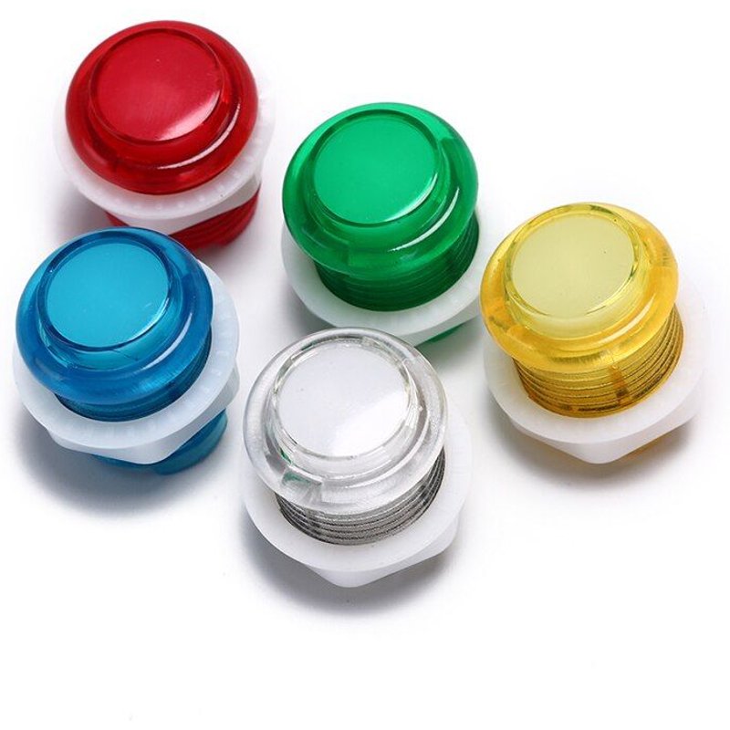 1pc 20mm Arcade Bouton Poussoir Led Illuminé 5v Boutons Poussoirs Intégré Interrupteur Pour Manette D'arcade