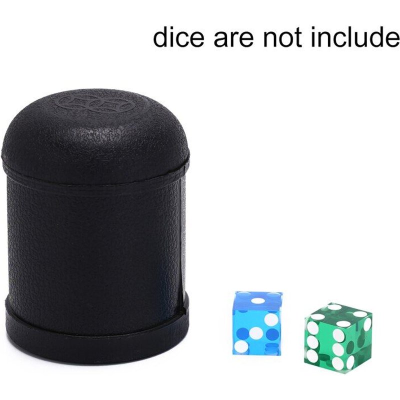 1pc Tasse À Dés Matière Plastique Noir Jeu Jouet Plastique Tasse À Dés Secouant Tasse 7.5cm X 10cm