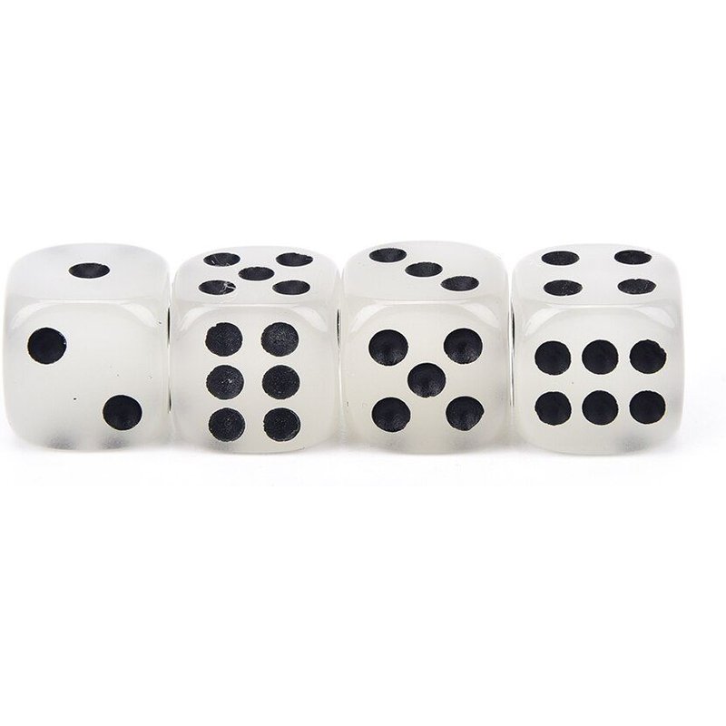 4 Pièces/Lot Filet Noir Pips Dés Lumineux 6 Côtés Pour Jeu De Société Barre De Nuit Ktv